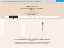 Tablet Screenshot of indulgencecosmetics.com